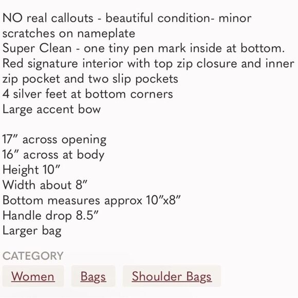 Kate Spade Zebra Print Hobo Bag Red Interior Bow - Picture 4 of 14